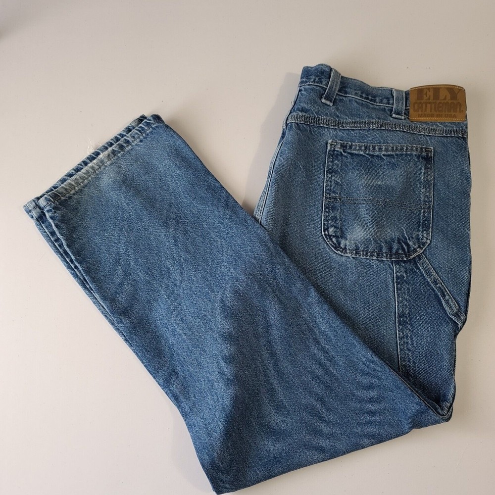 Vintage Ely Cattlemen Jeans Men's Size 42x30 Ely & Walker Made in USA VTG